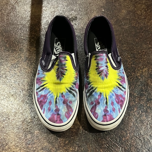 Vans Shoes - slip on tye dye vans